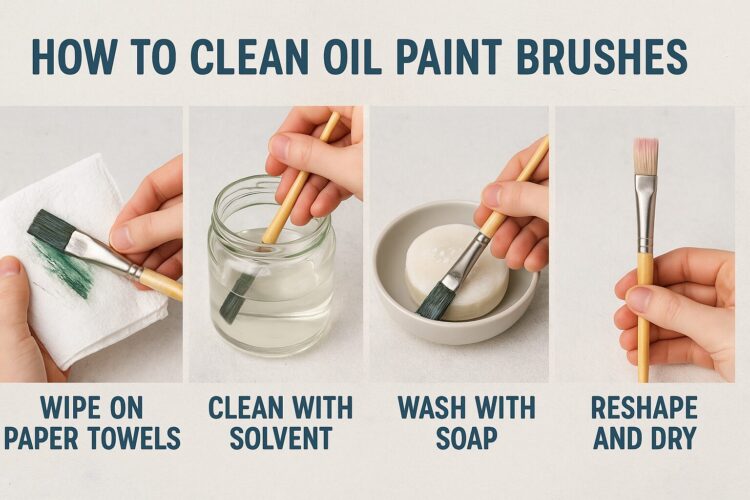 How to clean oil paint brushes: 5 Best Steps to clean